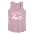 thumbnail image 1 of Instant Message - Blessed Auntie - Women's Racerback Tank Top, 1 of 6