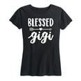 thumbnail image 1 of Instant Message - Blessed Gigi Gift for Grandma - Women's Short Sleeve Graphic T-Shirt, 1 of 5