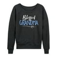 thumbnail image 1 of Instant Message - Blessed Grandma - Women's Lightweight French Terry Long Sleeve Shirt, 1 of 6