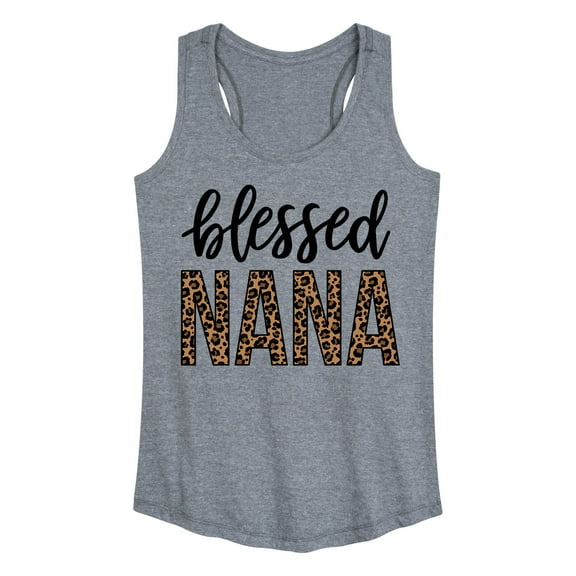 Instant Message - Blessed Nana Leopard - Ladies Racerback Tank