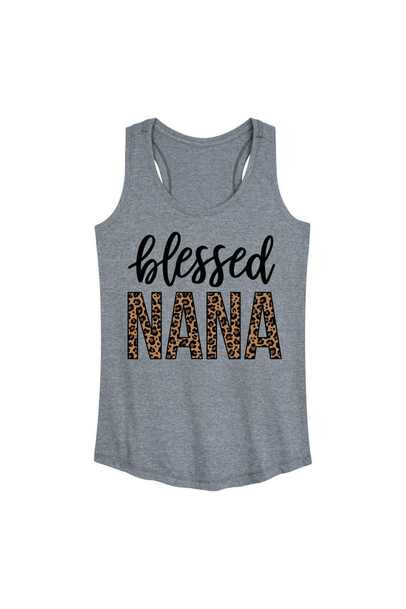 - Blessed Nana Leopard - Ladies Racerback Tank