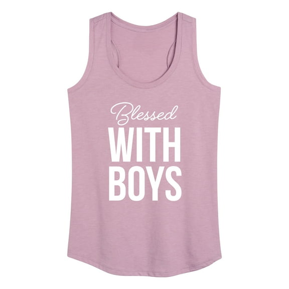 Instant Message - Blessed With Boys - Women's Racerback Tank Top