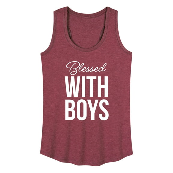 Instant Message - Blessed With Boys - Women's Racerback Tank Top