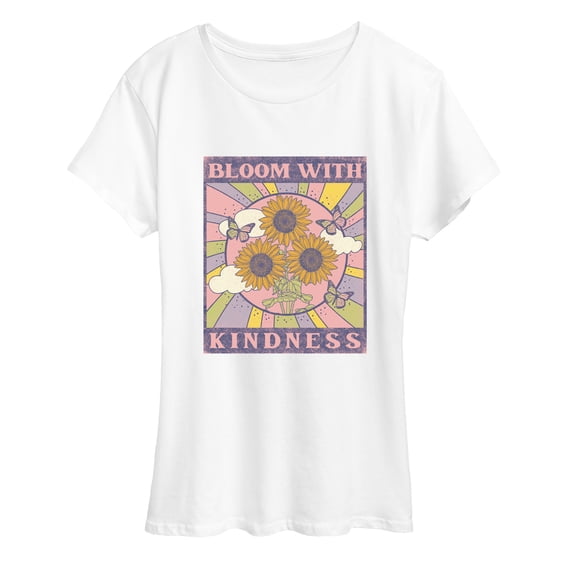 Instant Message - Bloom With Kindness Short Sleeve Graphic T-Shirt
