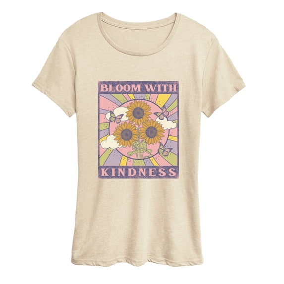 Instant Message - Bloom With Kindness Short Sleeve Graphic T-Shirt