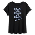 thumbnail image 1 of Instant Message - Blue Bows Relaxed Fit T-Shirt, 1 of 5