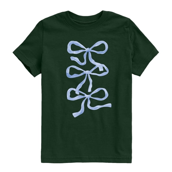 Instant Message - Blue Bows Boys' Short Sleeve Graphic T-Shirt
