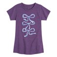 thumbnail image 1 of Instant Message - Blue Bows - Youth Girls Short Sleeve T-Shirt, 1 of 5