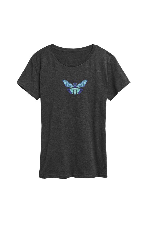 - Blue Cicada Short Sleeve Graphic T-Shirt
