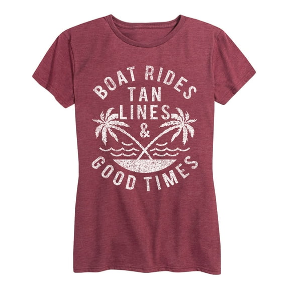 Instant Message - Boat Rides Tan Lines And Good Times - Women's Short Sleeve Graphic T-Shirt