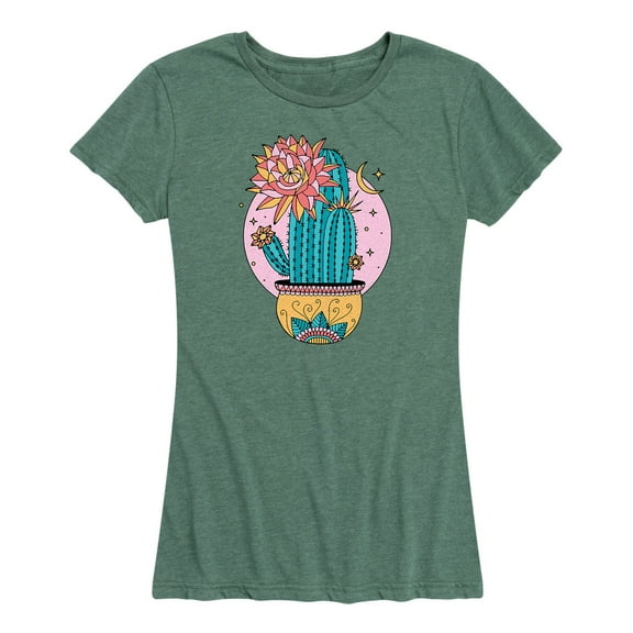 Instant Message - Boho Succulent - Women's Short Sleeve Graphic T-Shirt