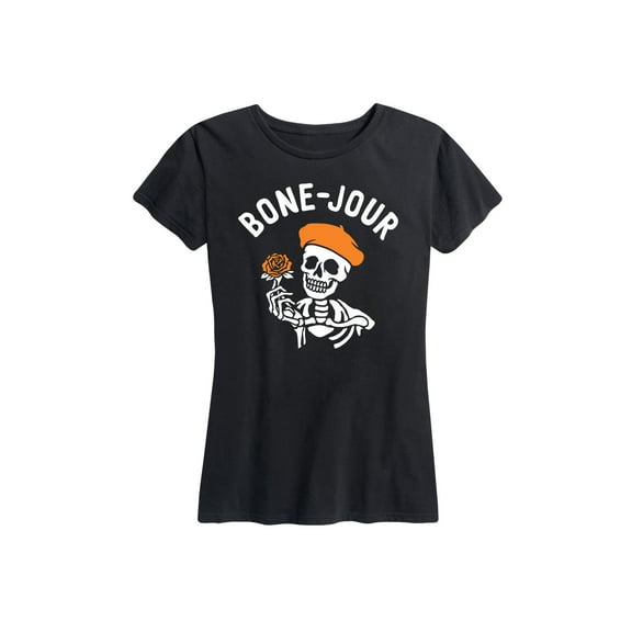 Instant Message - Bone Jour - Women's Short Sleeve Graphic T-Shirt