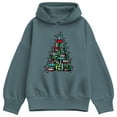 thumbnail image 1 of Instant Message - Book Christmas Tree - Ladies Oversized Fleece Hoodie Sweatshirt, 1 of 4