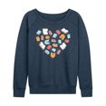 thumbnail image 1 of Instant Message - Book Heart - Women's Lightweight French Terry Long Sleeve Shirt, 1 of 6