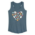 thumbnail image 1 of Instant Message - Book Heart - Women's Racerback Tank Top, 1 of 6