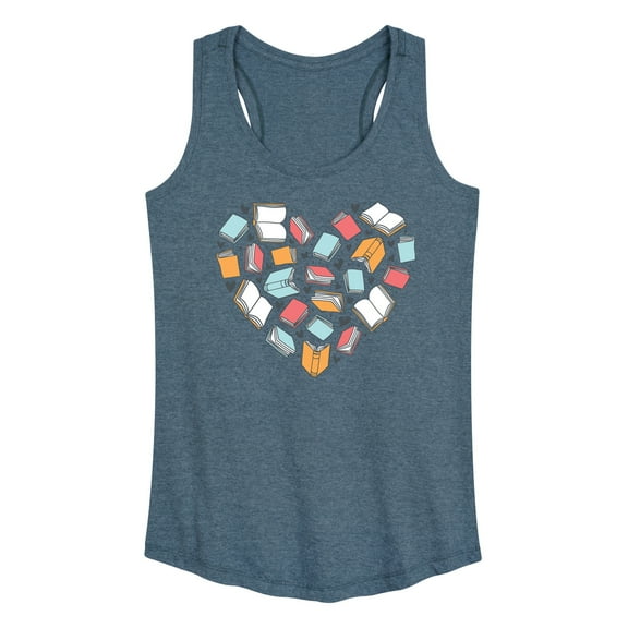 Instant Message - Book Heart - Women's Racerback Tank Top
