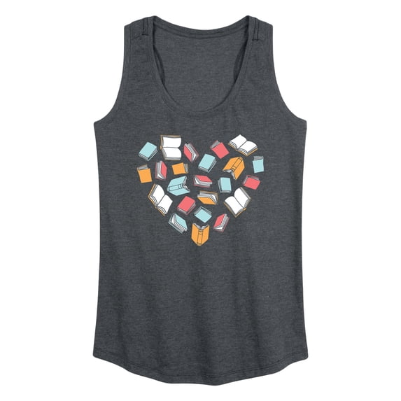 Instant Message - Book Heart - Women's Racerback Tank Top
