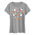 thumbnail image 1 of Instant Message - Book Heart - Women's Short Sleeve Graphic T-Shirt, 1 of 6