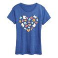 thumbnail image 1 of Instant Message - Book Heart - Women's Short Sleeve Graphic T-Shirt, 1 of 6