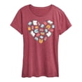 thumbnail image 1 of Instant Message - Book Heart - Women's Short Sleeve Graphic T-Shirt, 1 of 6