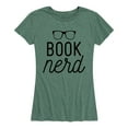 thumbnail image 1 of Instant Message - Book Nerd - Women's Short Sleeve Graphic T-shirt, 1 of 5