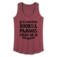 thumbnail image 1 of Instant Message - Books And Pajamas - Women's Racerback Tank Top, 1 of 6