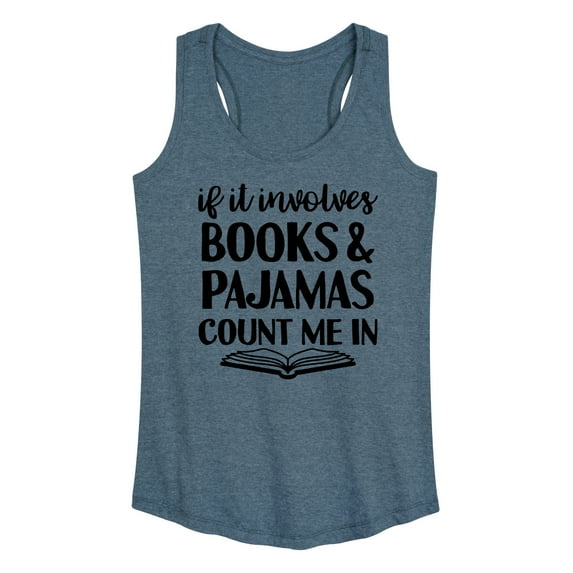 Instant Message - Books And Pajamas - Women's Racerback Tank Top