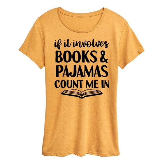 Instant Message - Books And Pajamas - Women's Short Sleeve Graphic T-Shirt