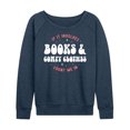 thumbnail image 1 of Instant Message - Books Comfy Clothes Women's Lightweight French Terry Wide Neck Long Sleeve Graphic Shirt, 1 of 6
