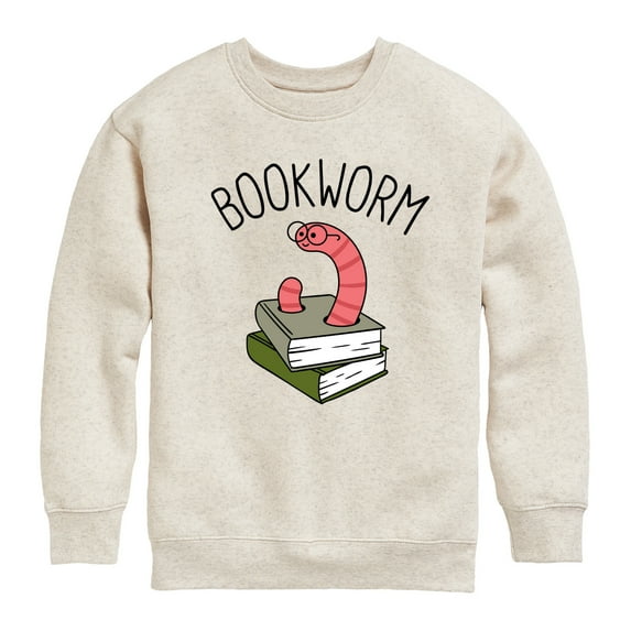Instant Message - Bookworm - Toddler And Youth Crewneck Fleece Sweatshirt