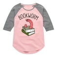 thumbnail image 1 of Instant Message - Bookworm - Toddler And Youth Girls Raglan Graphic T-Shirt, 1 of 6