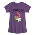thumbnail image 1 of Instant Message - Bookworm - Toddler And Youth Girls Short Sleeve Graphic T-Shirt, 1 of 6