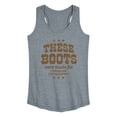 thumbnail image 1 of Instant Message - Boots Made Running From Problems - Women's Racerback Tank Top, 1 of 6