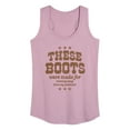 thumbnail image 1 of Instant Message - Boots Made Running From Problems - Women's Racerback Tank Top, 1 of 6