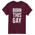 thumbnail image 1 of Instant Message - Born This Gay Short Sleeve Graphic T-Shirt, 1 of 5
