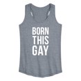 thumbnail image 1 of Instant Message - Born This Gay - Women's Racerback Graphic Tank, 1 of 5
