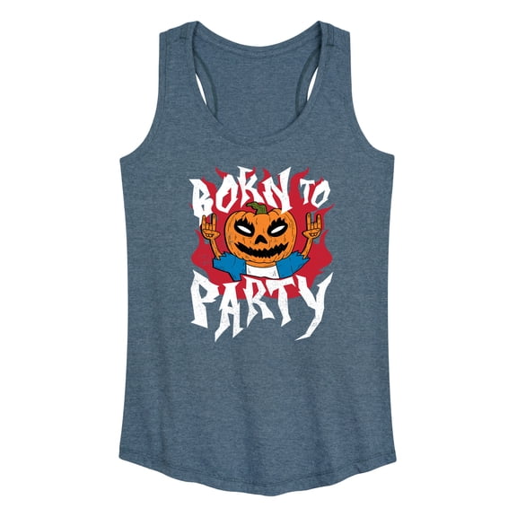 Instant Message - Born To Party Halloween - Women's Racerback Tank Top