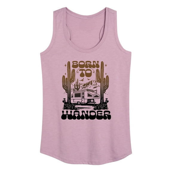 Instant Message - Born To Wander Desert  - Women's Racerback Tank Top