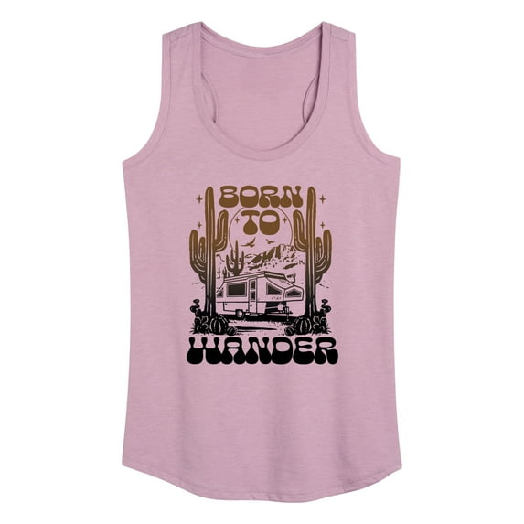 Instant Message - Born To Wander Desert - Women's Racerback Tank Top