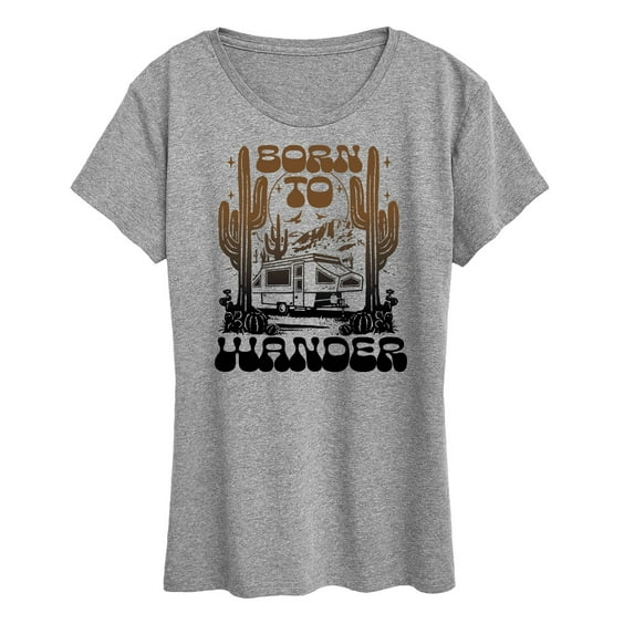 Instant Message - Born To Wander Desert - Women's Short Sleeve Graphic T-Shirt
