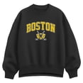 thumbnail image 1 of Instant Message - Boston Hockey Oversized Fleece Crew Sweatshirt, 1 of 4