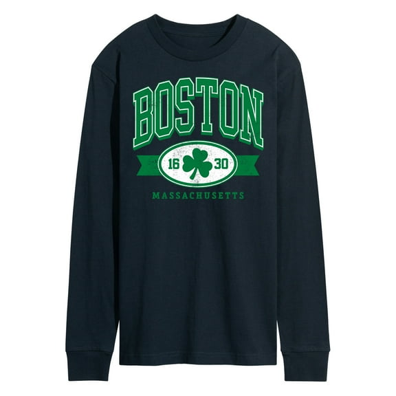 Instant Message - Boston Mass Clover - Men's Long Sleeve T-Shirt
