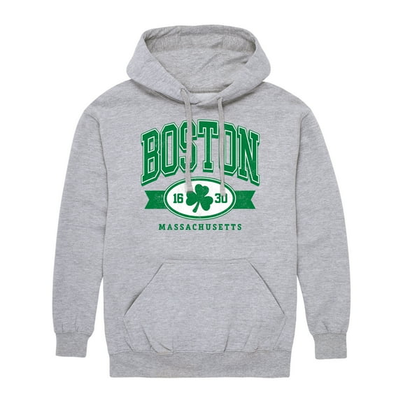 Instant Message - Boston Mass Clover - Men's Pullover Hooded Fleece Sweatshirt