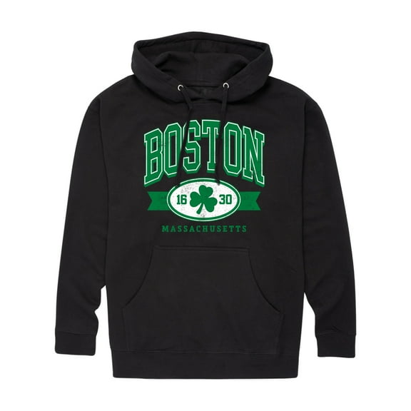 Instant Message - Boston Mass Clover - Men's Pullover Hooded Fleece Sweatshirt