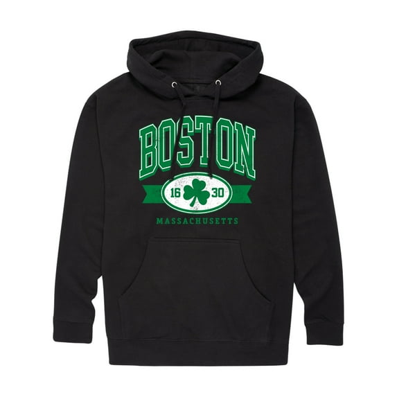 Instant Message - Boston Mass Clover - Men's Pullover Hooded Fleece Sweatshirt