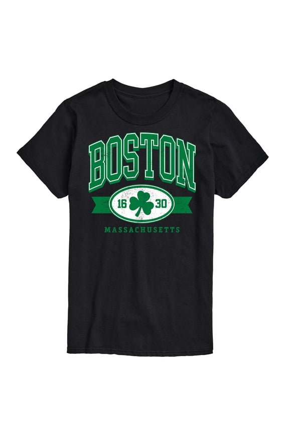 - Boston Mass Clover - Men's Short Sleeve Graphic T-Shirt