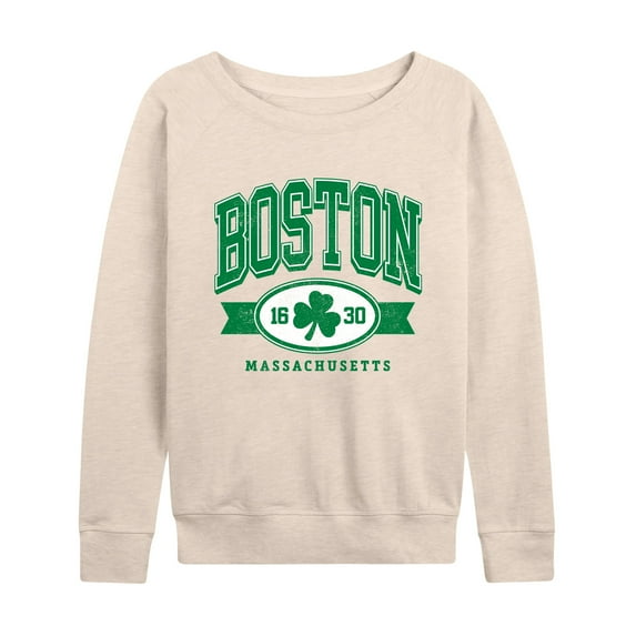 Instant Message - Boston Mass Clover - Women's Lightweight French Terry Long Sleeve Shirt