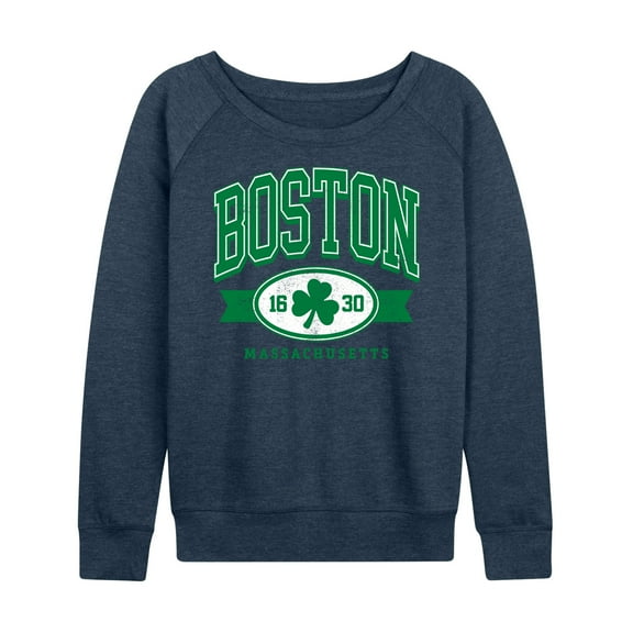 Instant Message - Boston Mass Clover - Women's Lightweight French Terry Long Sleeve Shirt