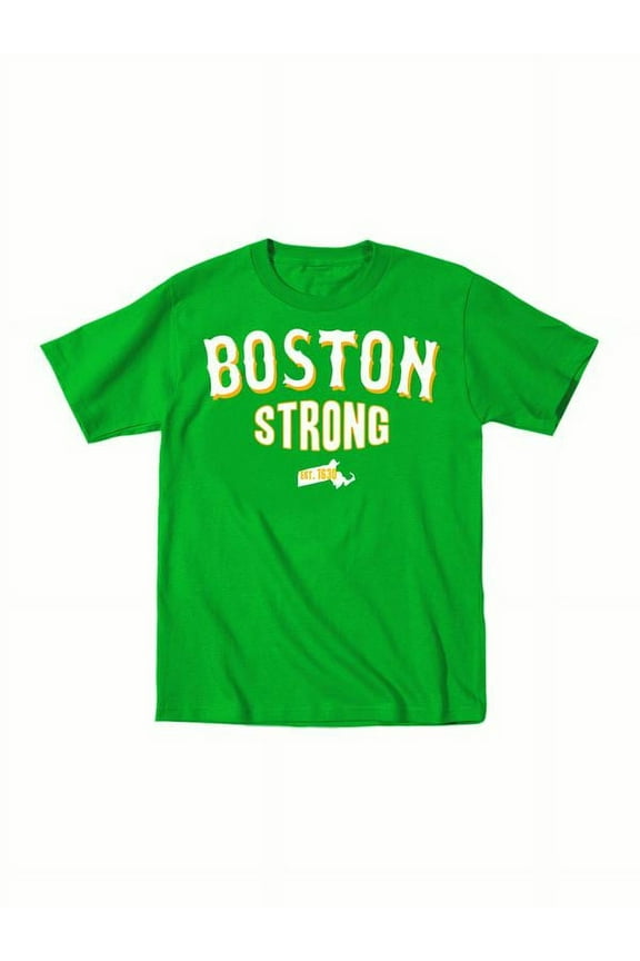 - Boston Strong Gold Adult-YOUTH SHORT SLEEVE TEE-L