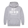 thumbnail image 1 of Instant Message - Boy Dinner Way Of Life - Men's Pullover Hooded Fleece Sweatshirt, 1 of 6
